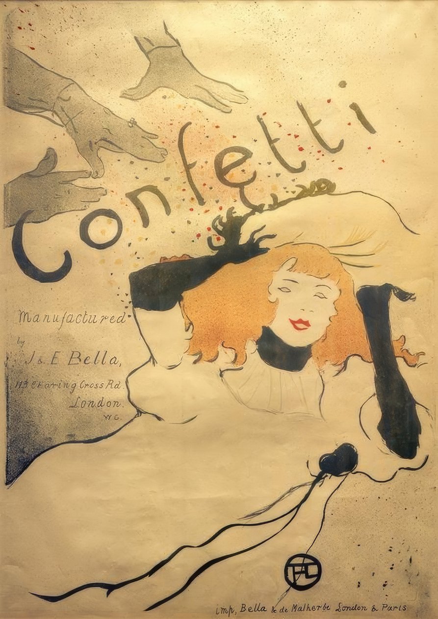 Konfetti av Henri de Toulouse Lautrec