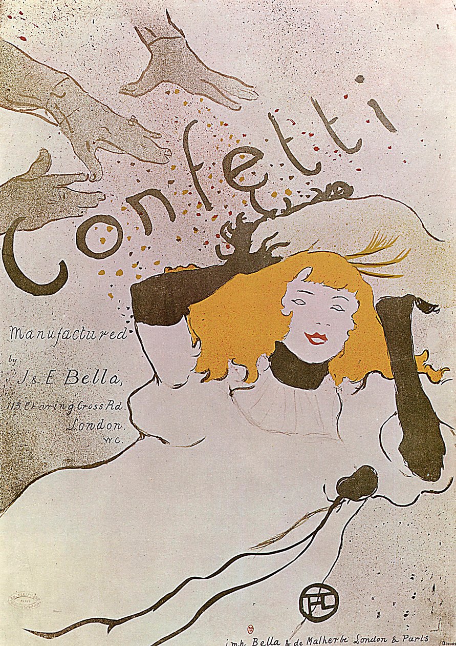 Konfetti, 1893. av Henri de Toulouse Lautrec