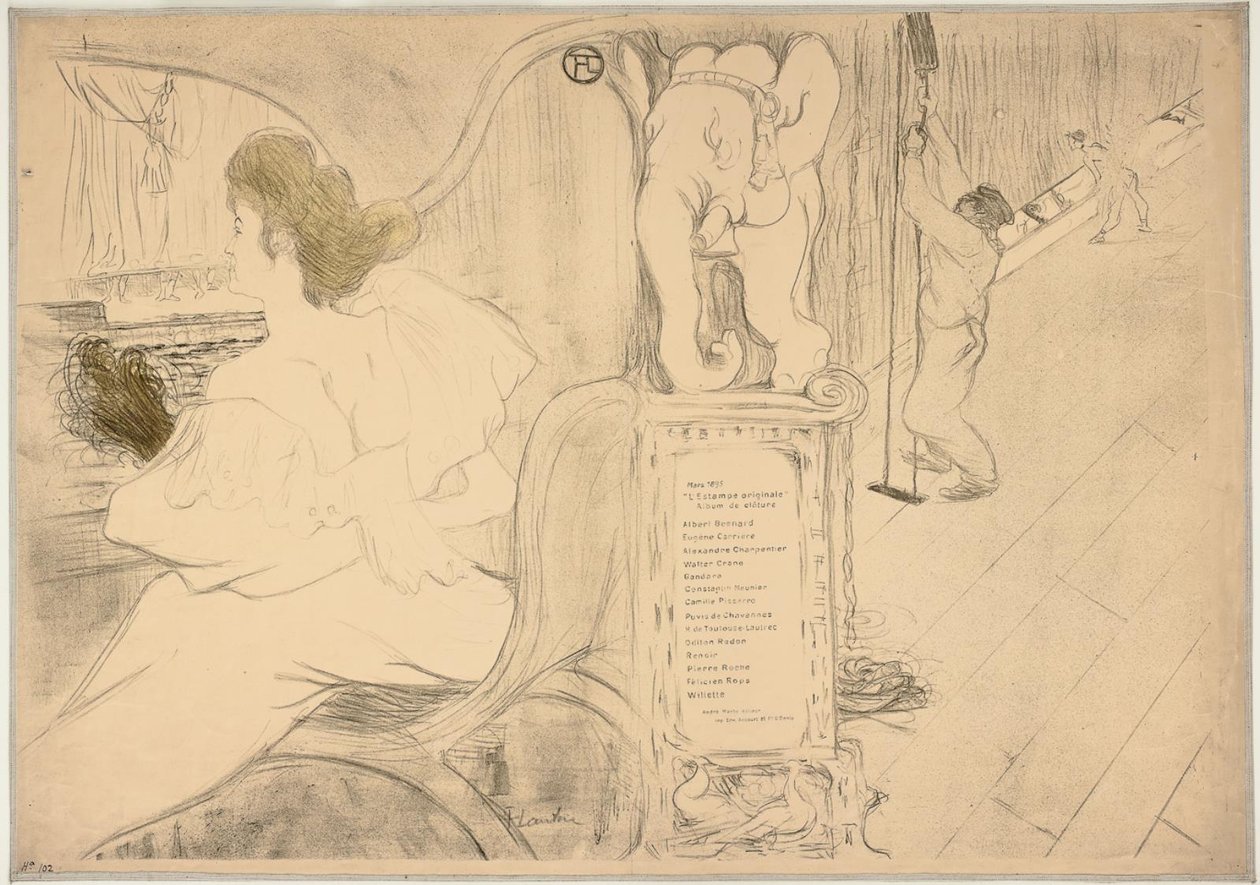 Originalt printomslag av Henri de Toulouse Lautrec