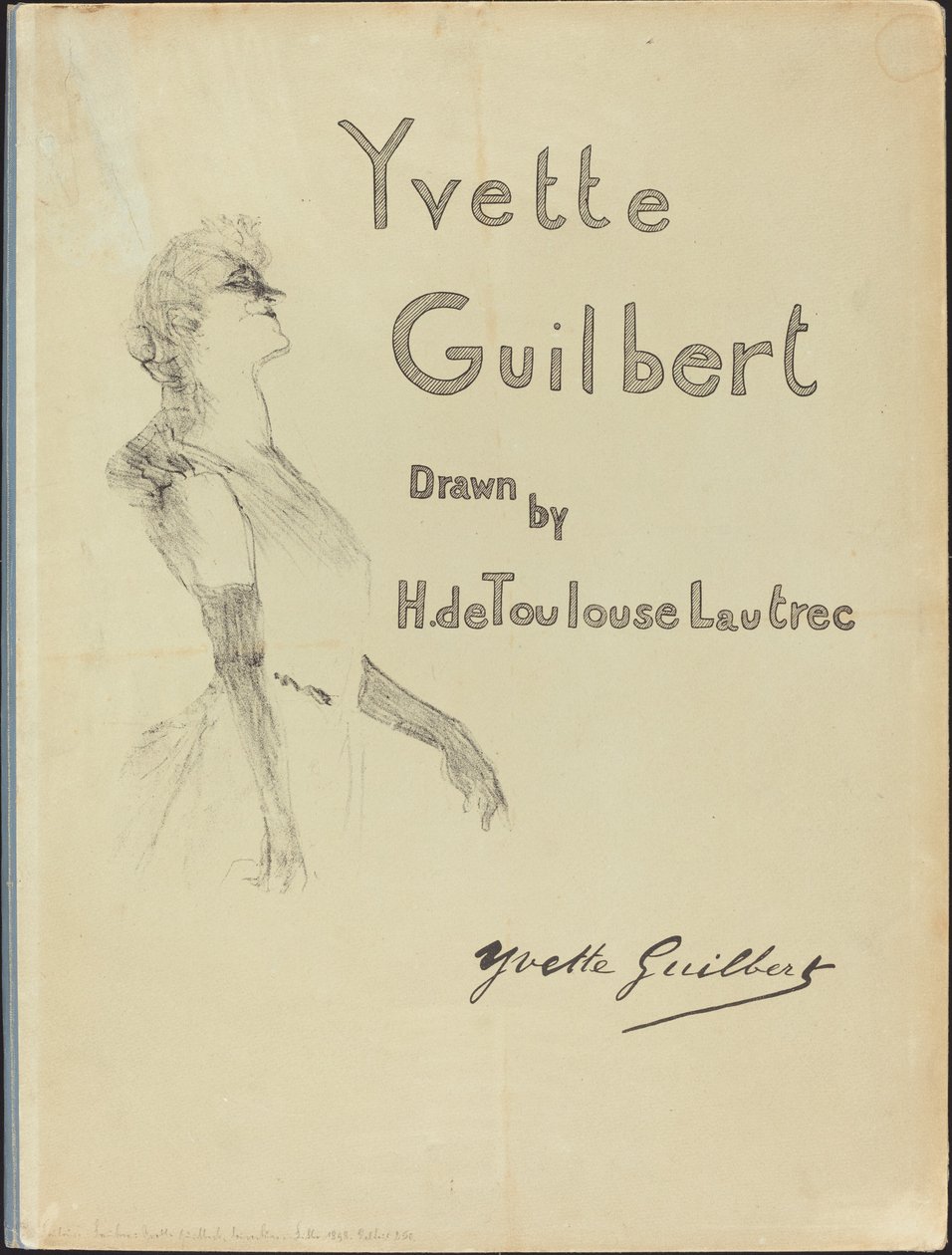 Cover, Yvette Guilbert av Henri de Toulouse Lautrec