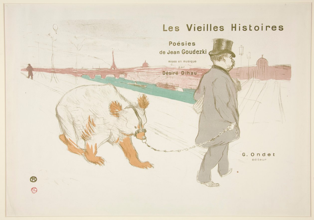 Cover og frontispice til Les Vieilles Histoires (De gamle historiene) av Henri de Toulouse Lautrec
