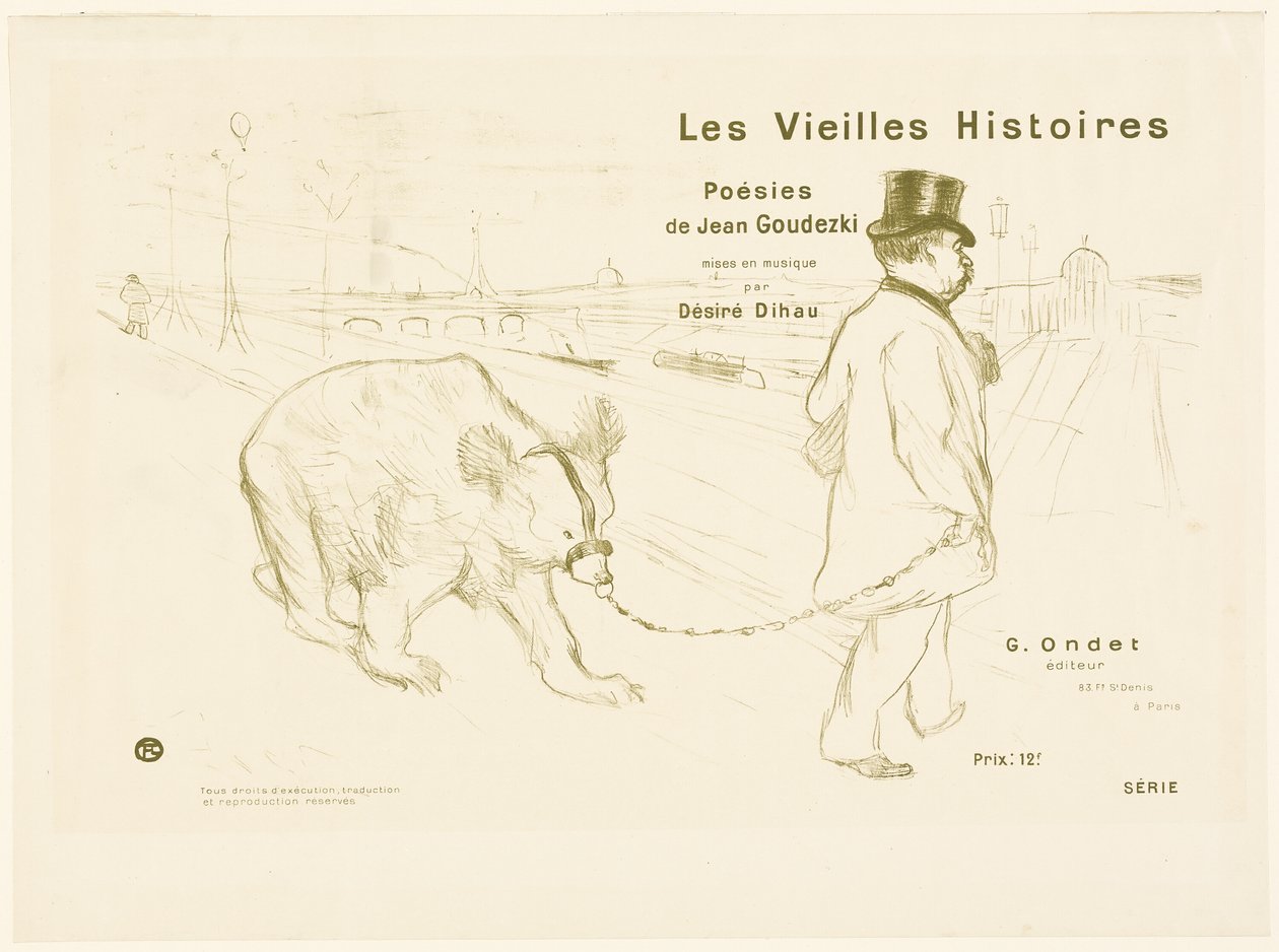 Cover og frontispice til Les Vieilles Histoires av Henri de Toulouse Lautrec