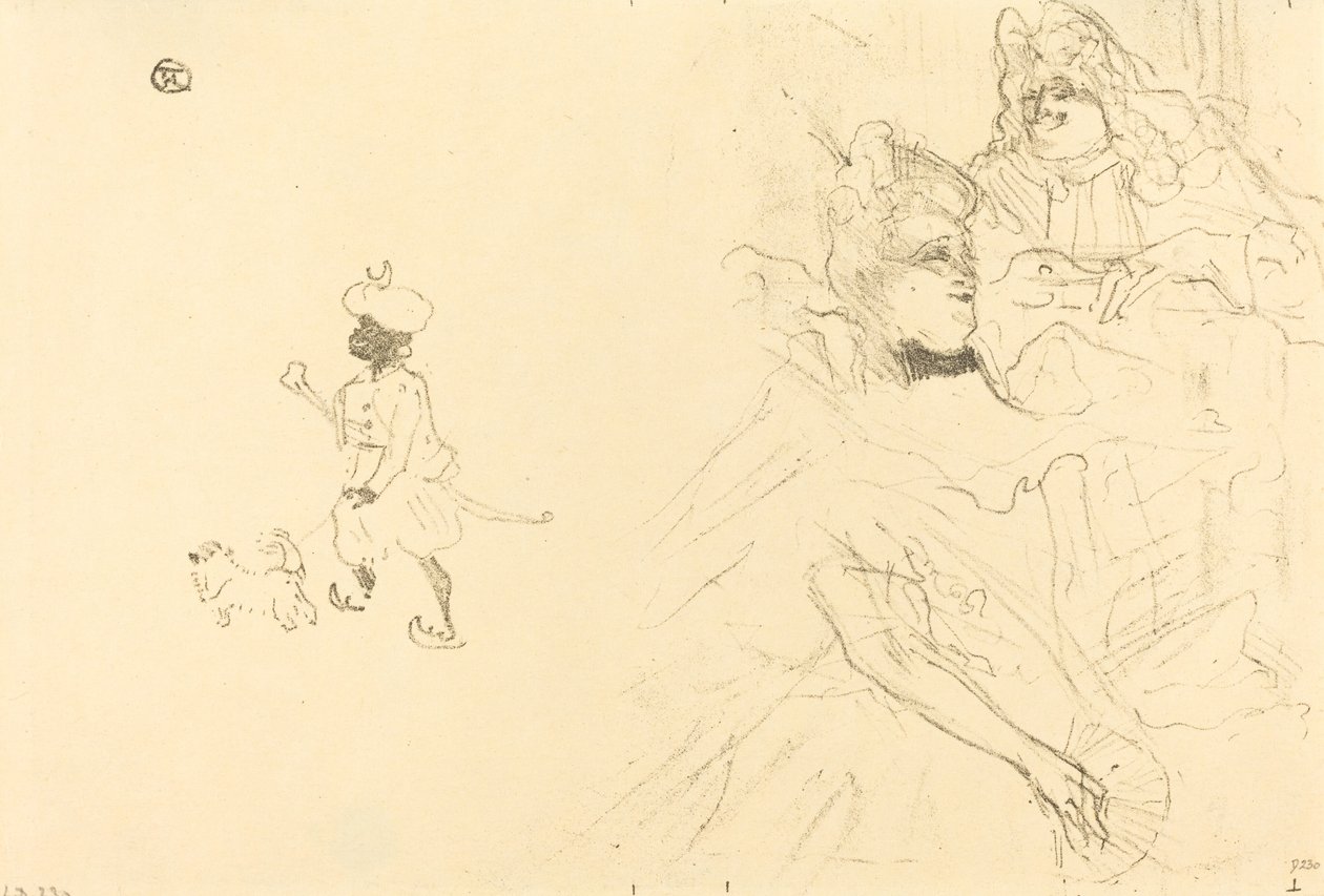 Cover for "Eksemplet på forelsket Ninon de Lenclos" av Henri de Toulouse Lautrec