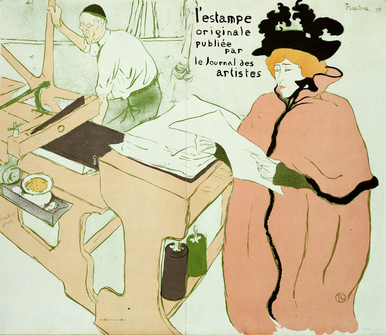 Omslag for "l"Original Print", 1893 av Henri de Toulouse Lautrec