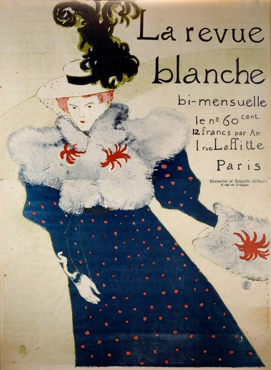 Forside av den annenhver månedlige "" La revue blanche "". Litografi av Henri de Toulouse Lautrec (1864-1901) av Henri de Toulouse Lautrec