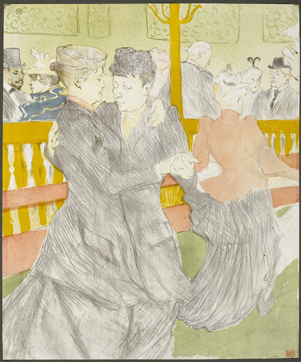 Dans på Moulin Rouge av Henri de Toulouse Lautrec