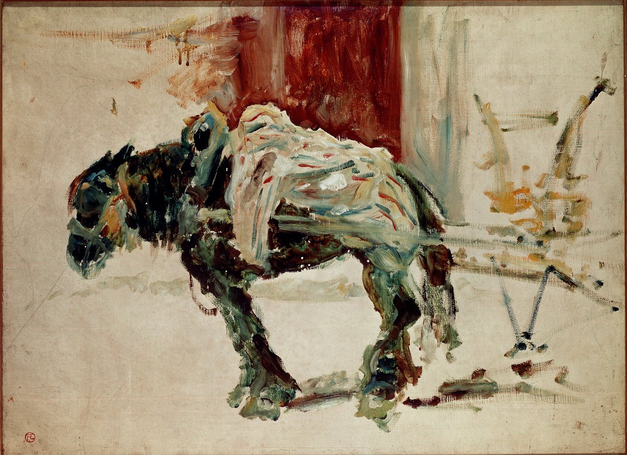 Trekkhest til Celeyran. Maleri av Henri de Toulouse-Lautrec av Henri de Toulouse Lautrec