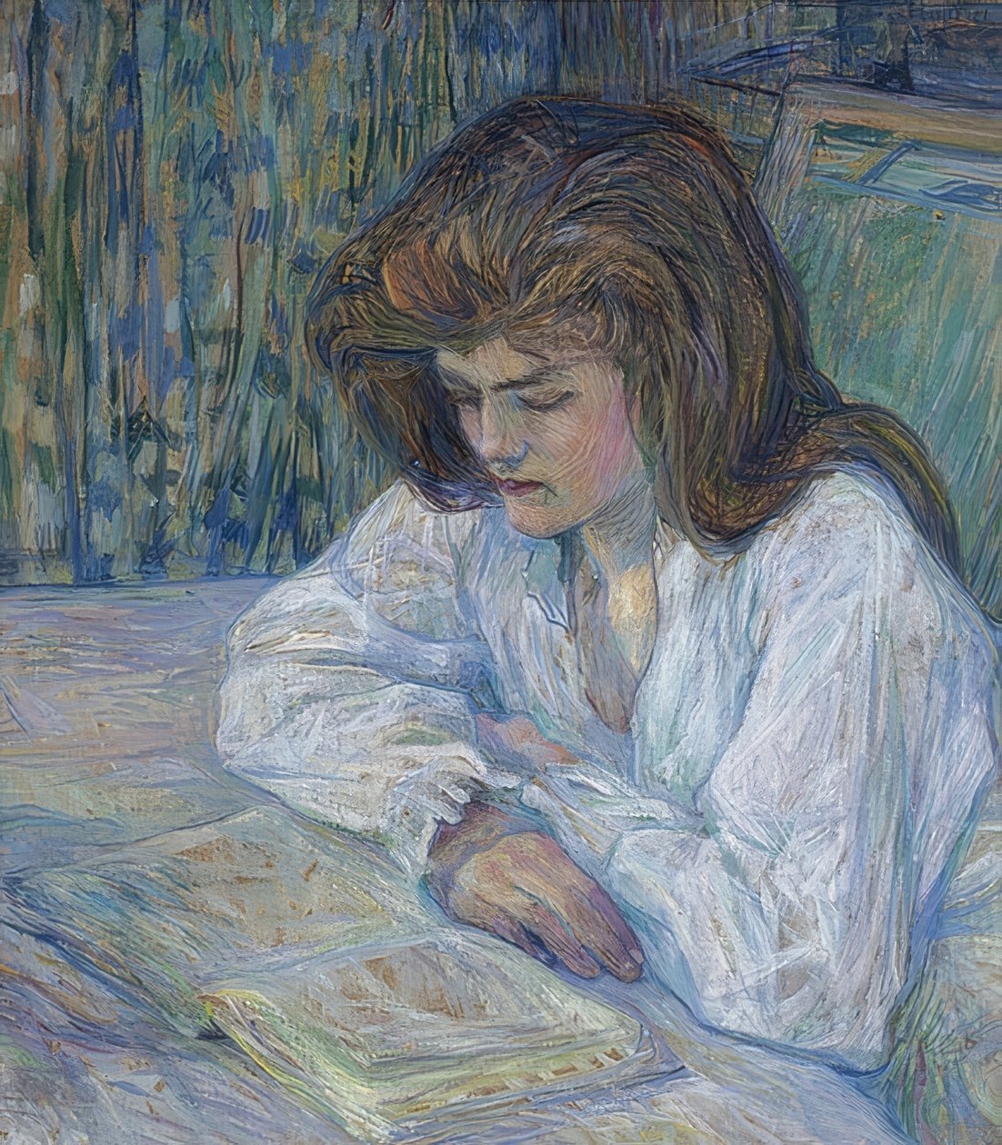 Die Lesende (Leseren). 1889 av Henri de Toulouse Lautrec