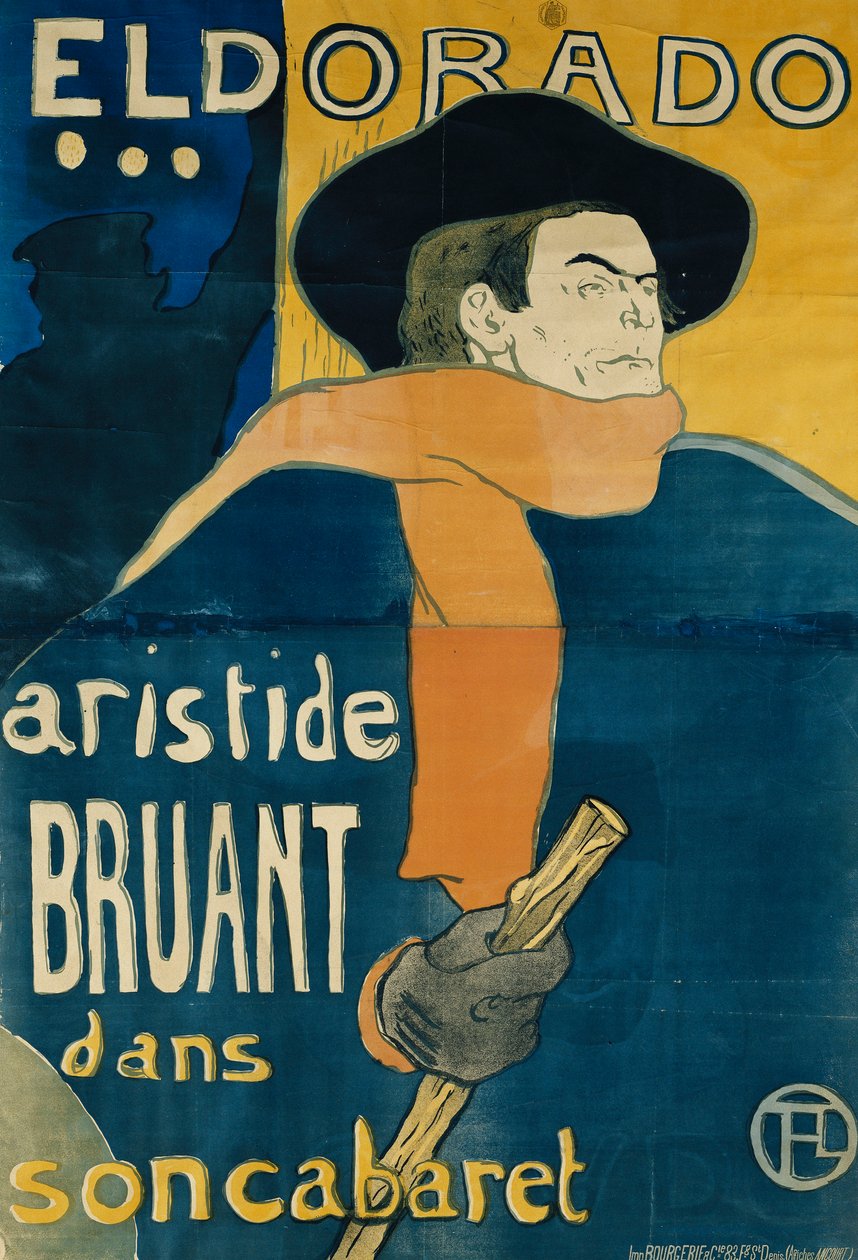 El Dorado, Aristide Bruant, 1892 av Henri de Toulouse Lautrec