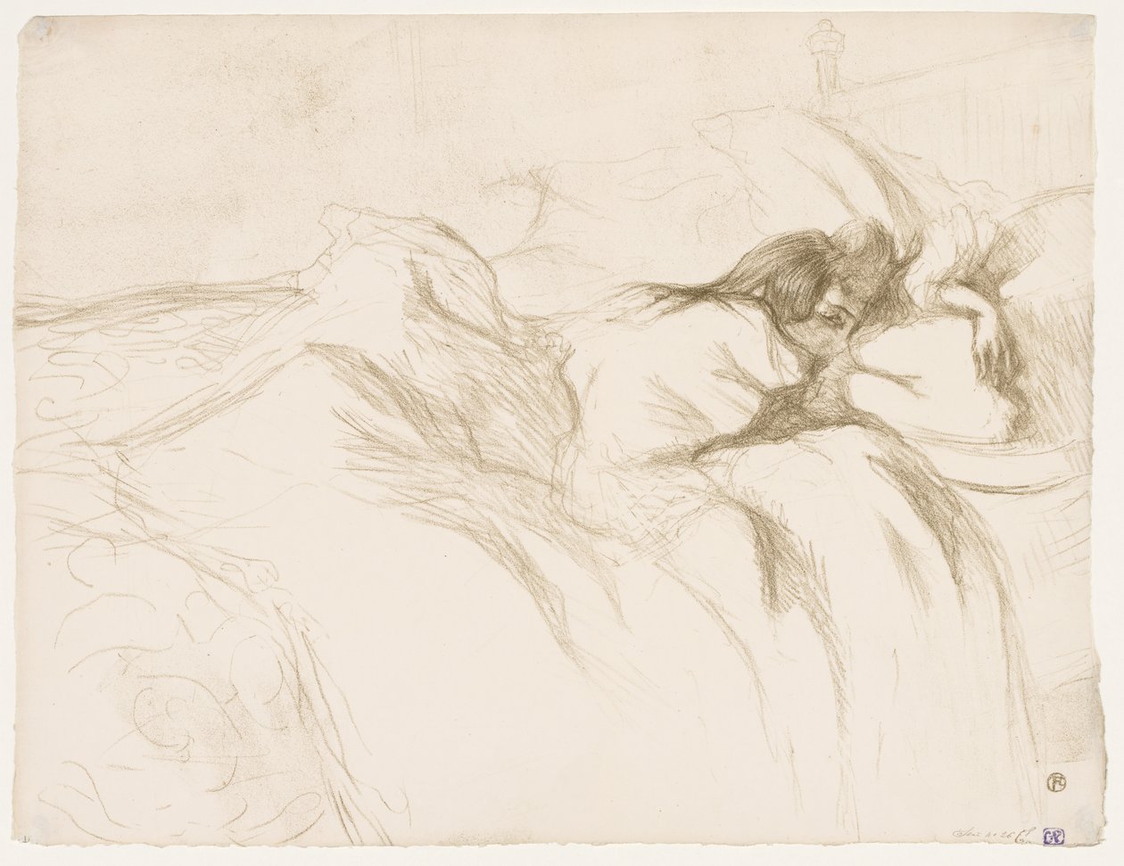 Elles: Kvinne som sover, 1896. av Henri de Toulouse-Lautrec