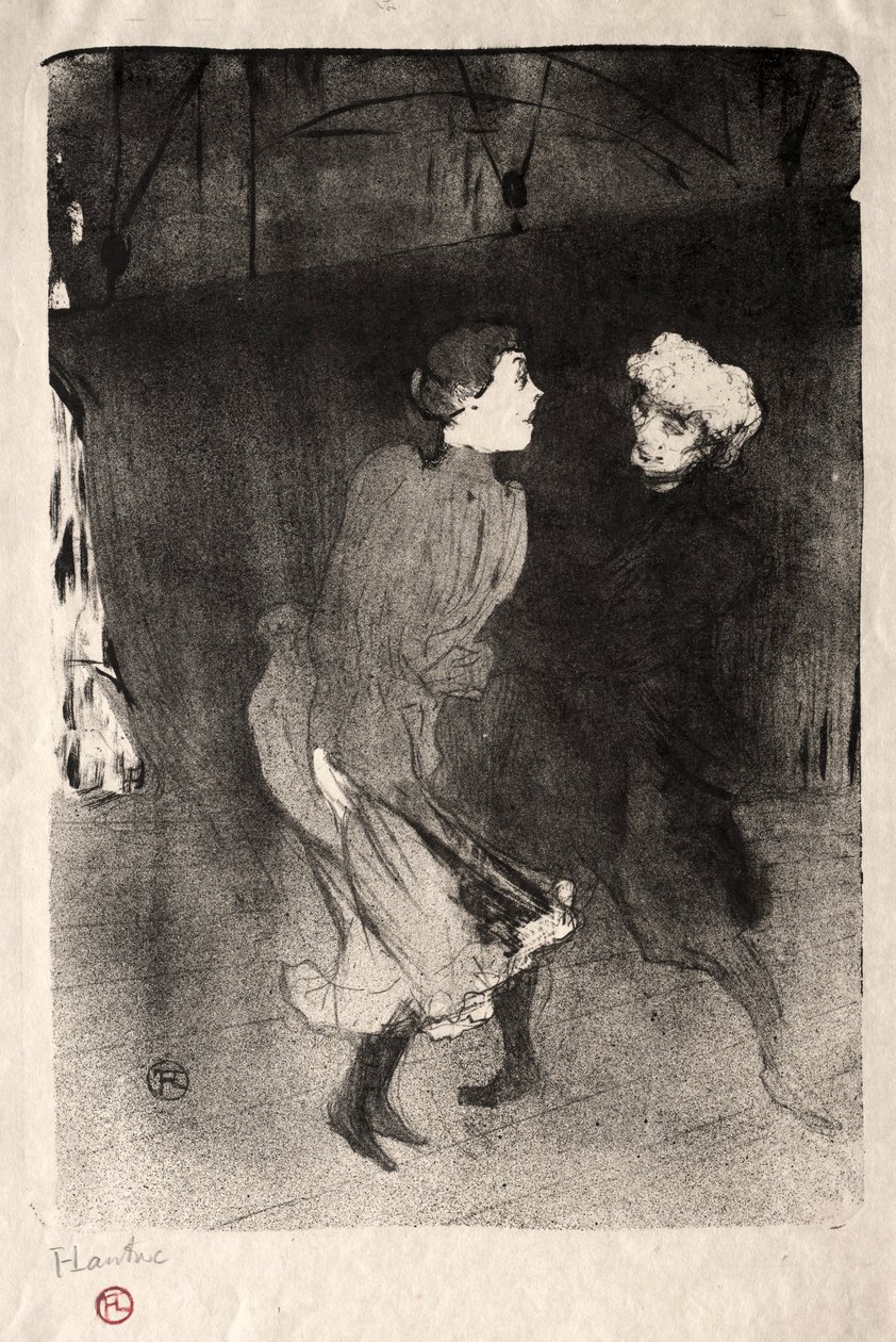 Emilienne dAlecon og Mariquita fra Follies-Bergère, 1893. av Henri de Toulouse Lautrec