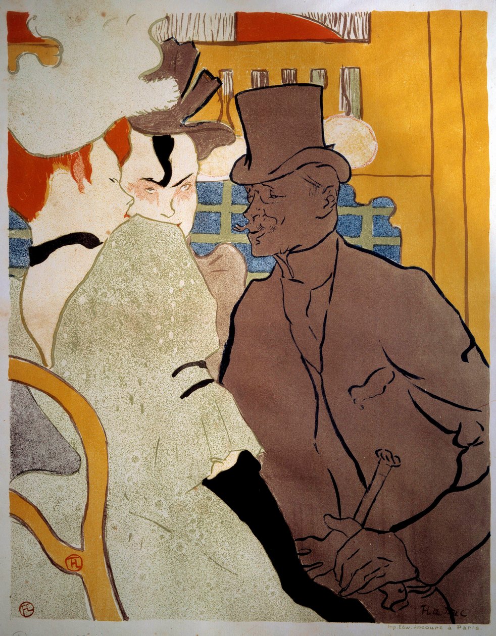 Engelsk ved Moulin Rouge Litografi av Henri de Toulouse Lautrec (1864-1901) 1892 Søn. 0,47x0,37 m Albi, Musee Toulouse Lautrec av Henri de Toulouse Lautrec