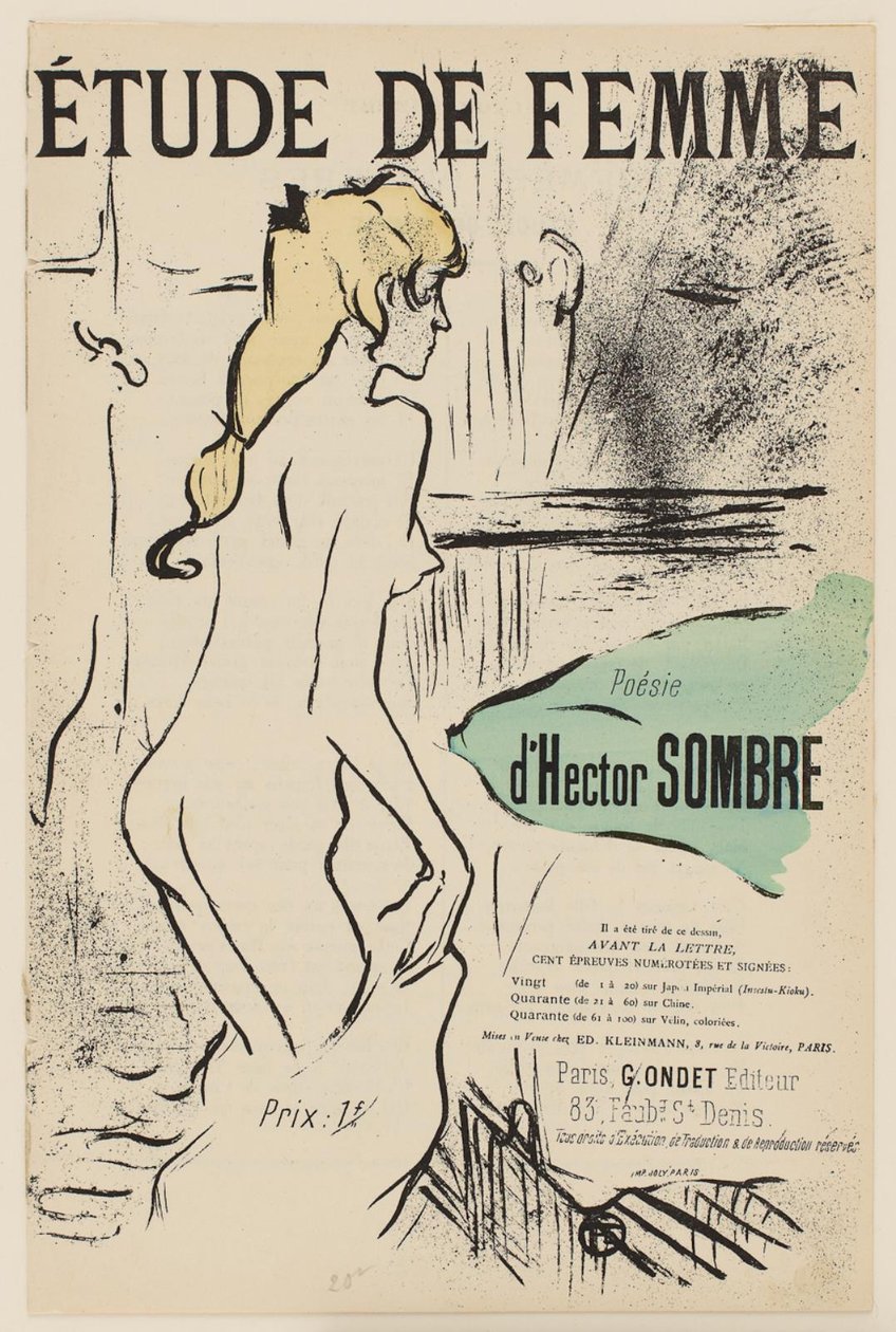 Kvinnestudie av Henri de Toulouse Lautrec