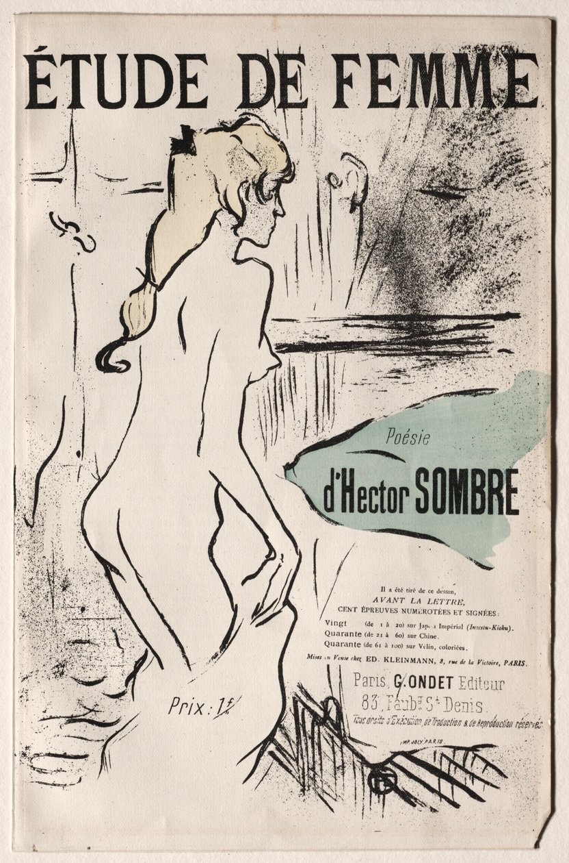 Kvinnestudie av Henri de Toulouse Lautrec
