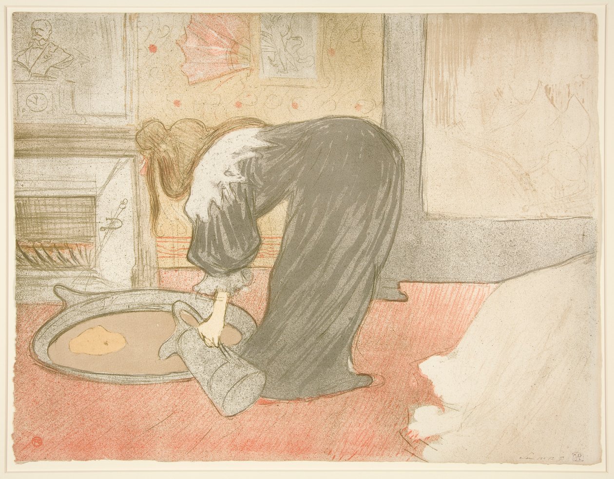 Femme au tub (Woman at the Tub), fra serien Elles av Henri de Toulouse Lautrec