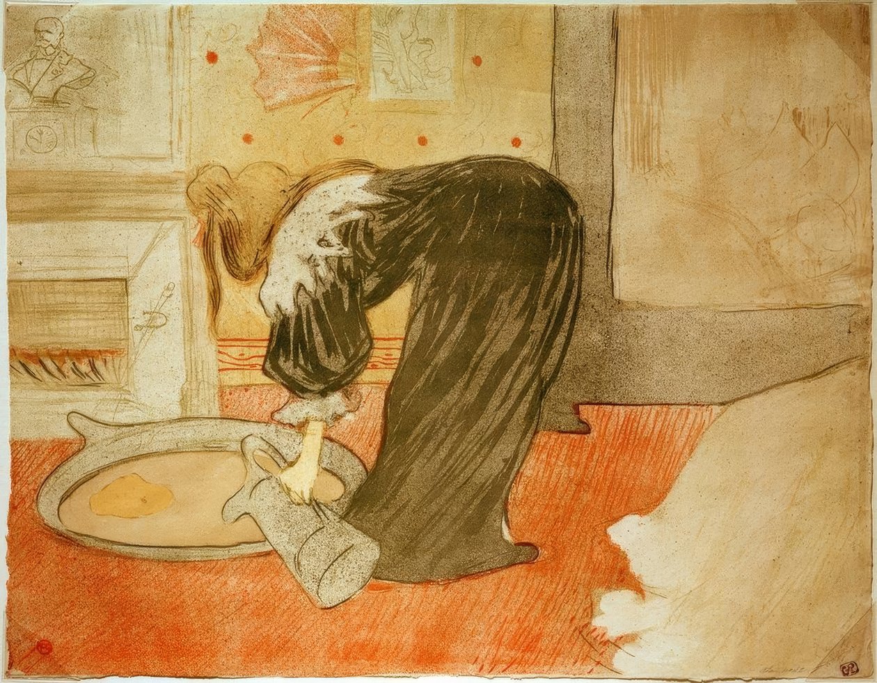Kvinne i badekar av Henri de Toulouse Lautrec