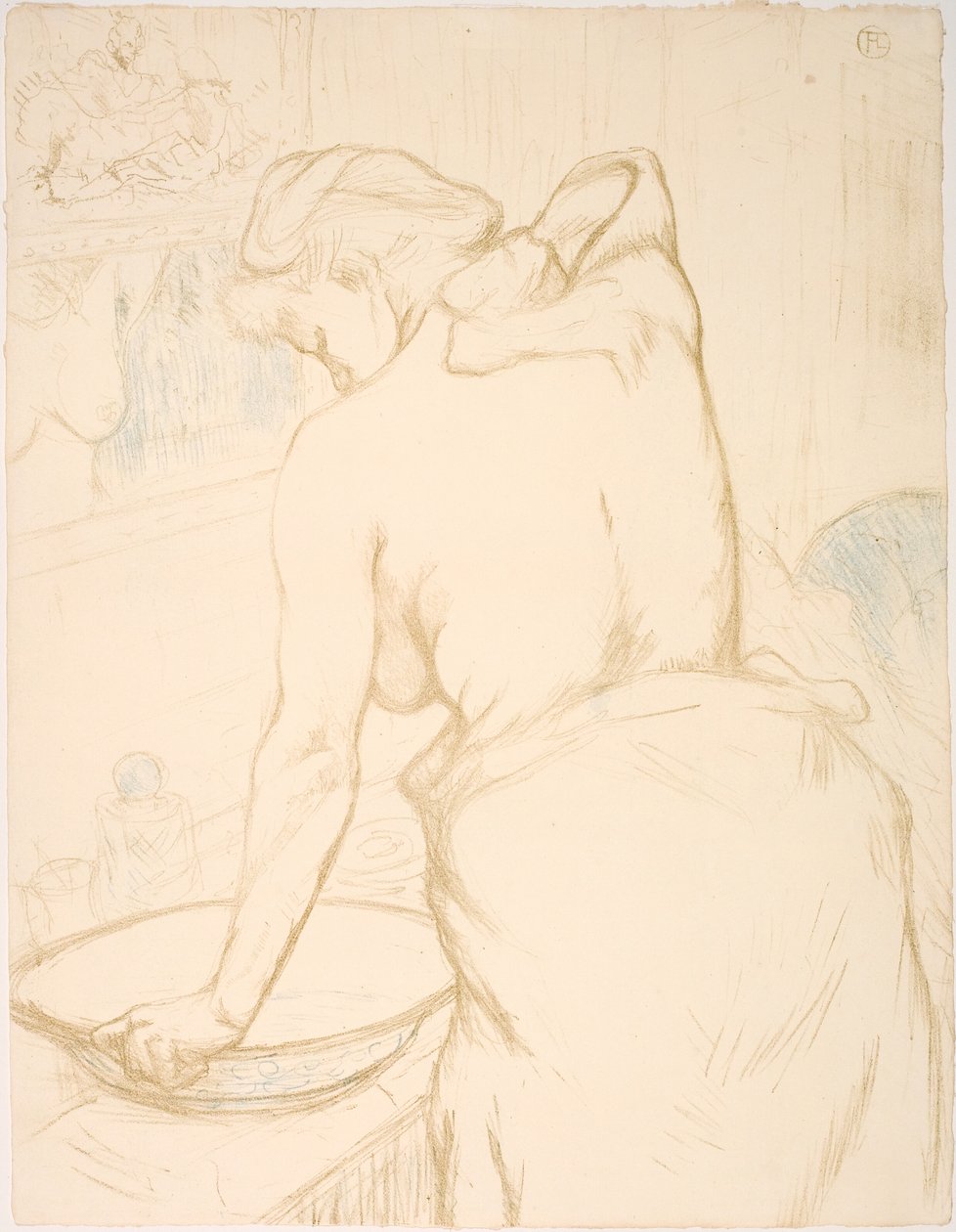 Kvinne som vasker seg, toalettet av Henri de Toulouse Lautrec