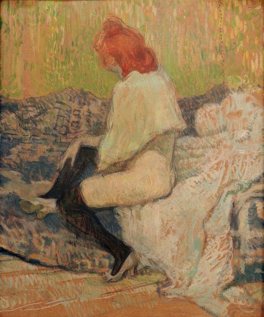 Rødhåret kvinne, Justine Dieuhl av Henri de Toulouse Lautrec