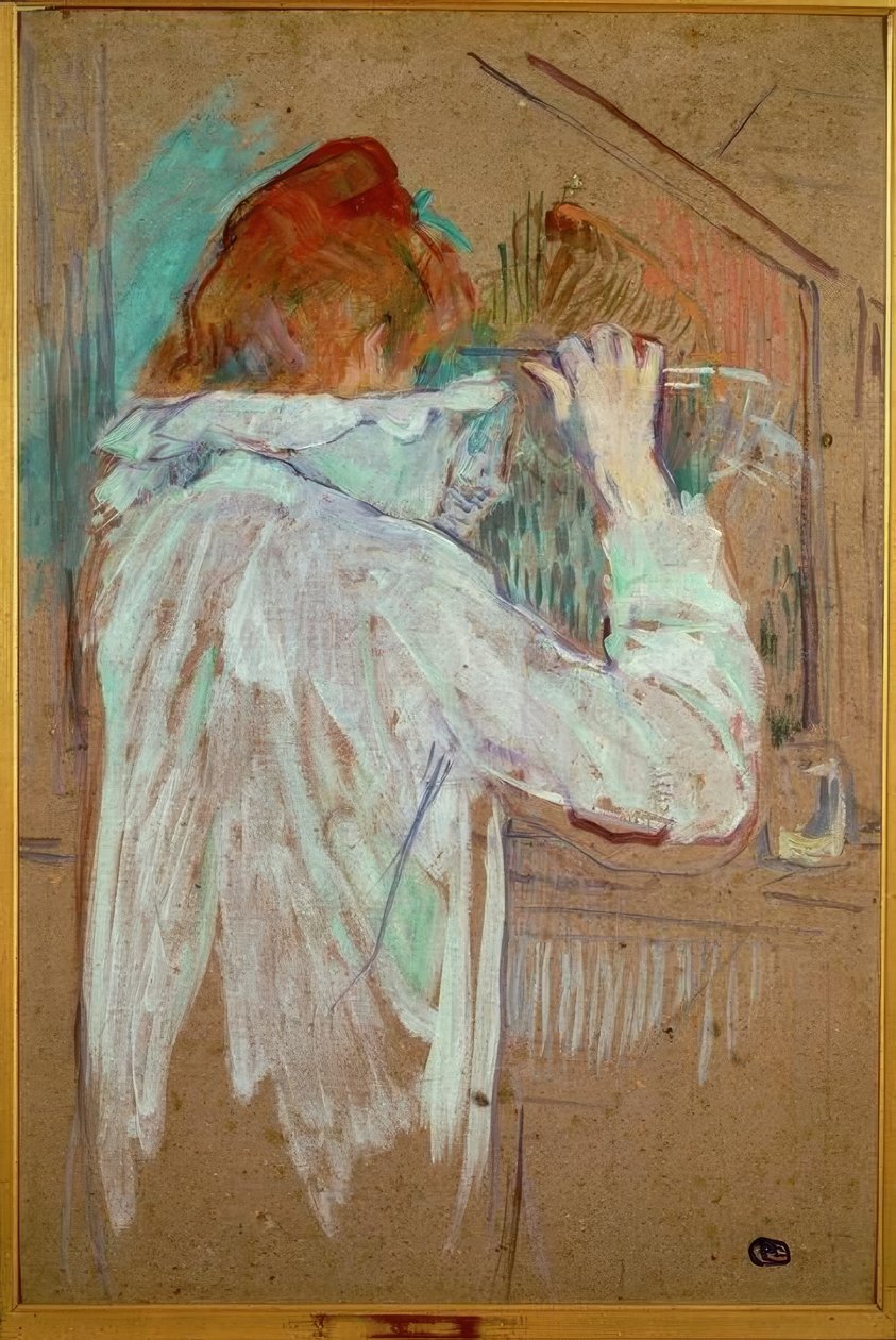 Kvinne curling av Henri de Toulouse Lautrec