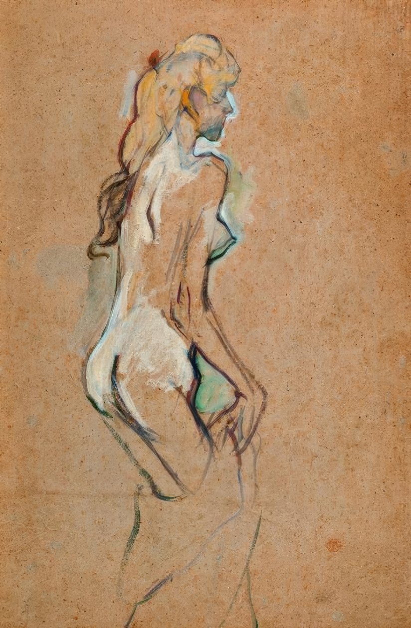 Naken jente av Henri de Toulouse Lautrec