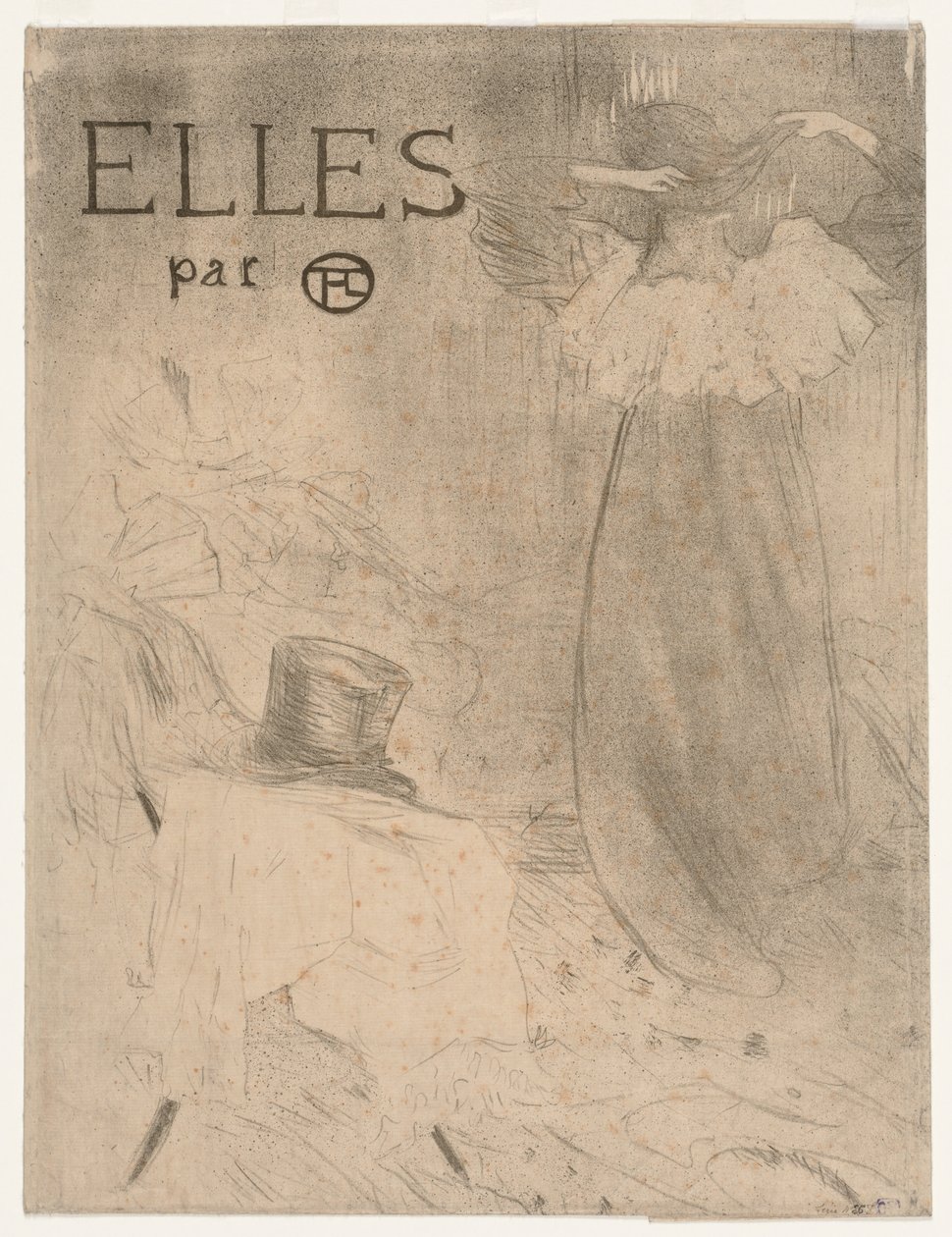 Mappe for Frontispice of Elles, 1896. av Henri de Toulouse Lautrec