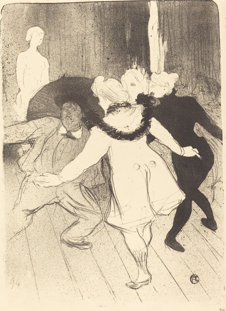 Folies-Bergere: The Censors of M. Prudhomme Folies-Bergere: Les pudeurs de..., 1893. av Henri de Toulouse Lautrec