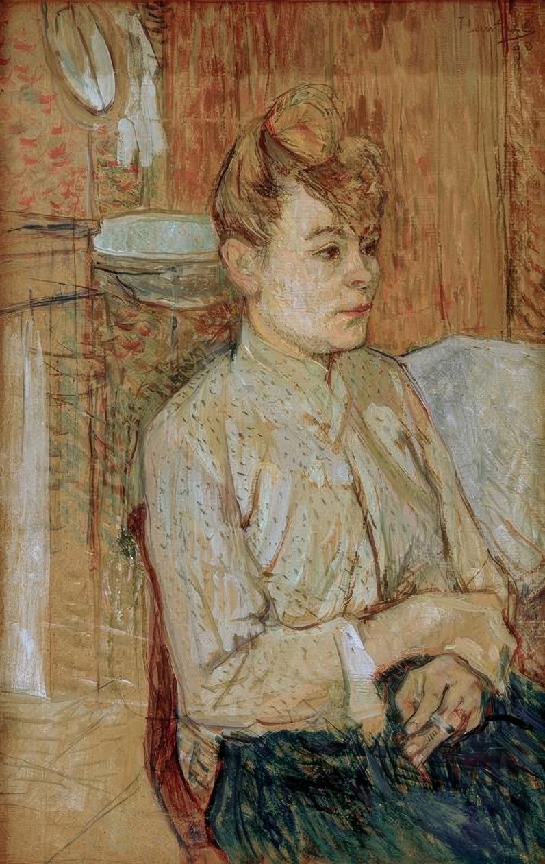 Kvinne med sigarett av Henri de Toulouse Lautrec