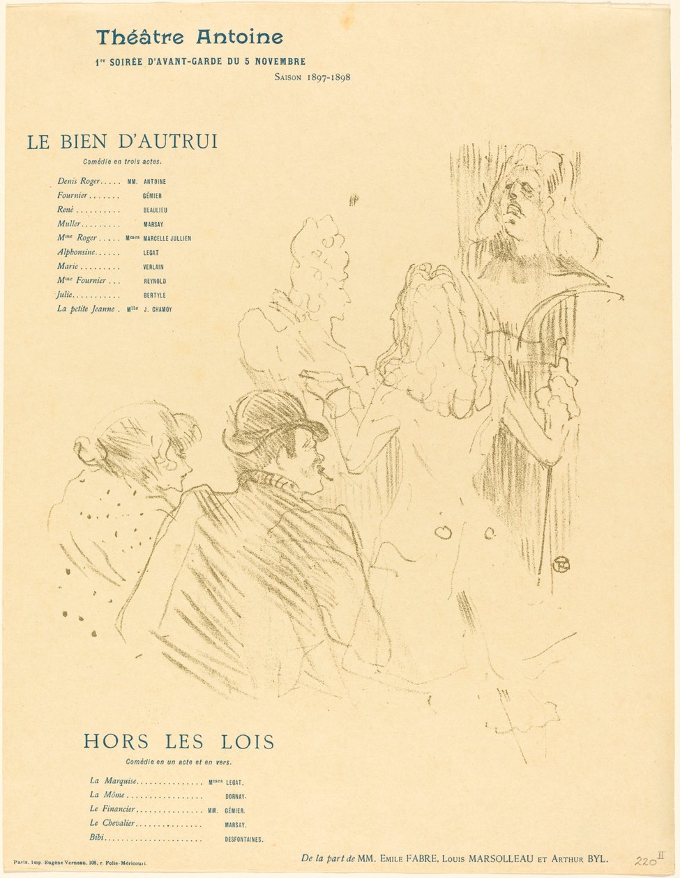 Homage til Moliere av Henri de Toulouse Lautrec