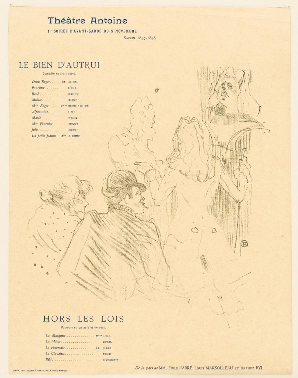 Hyllest til Moliere av Henri de Toulouse Lautrec