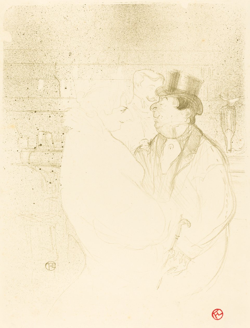 Ida Heath at the Bar (Ida Heath au bar) av Henri de Toulouse Lautrec