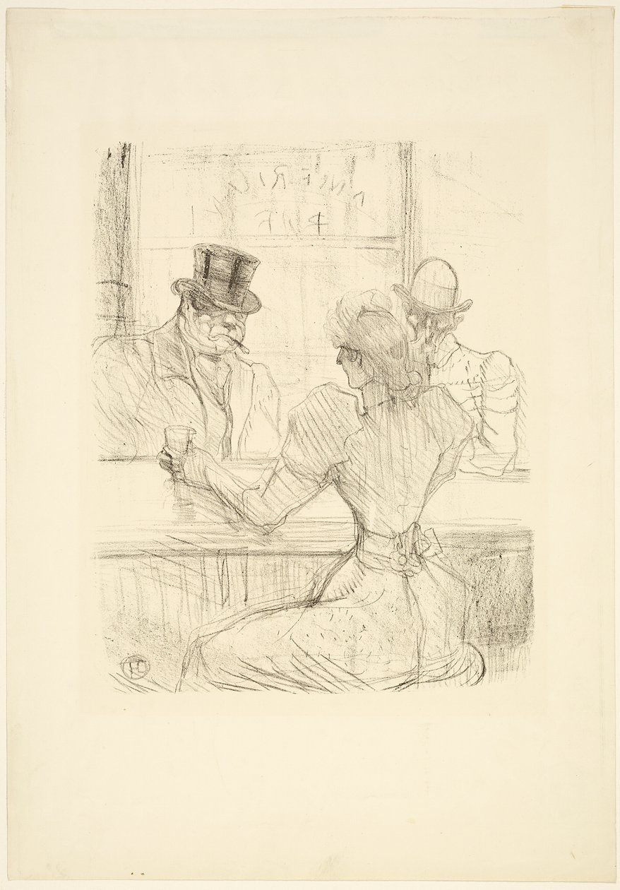 I Picton Bar (American Bar), rue Scribe av Henri de Toulouse Lautrec