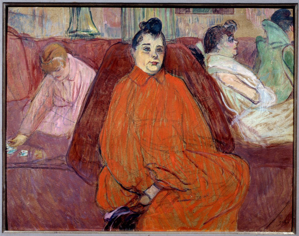 I stuen, sofaen Prostituerte på et bordell venter på gjester. Maleri av Henri de Toulouse Lautrec av Henri de Toulouse Lautrec