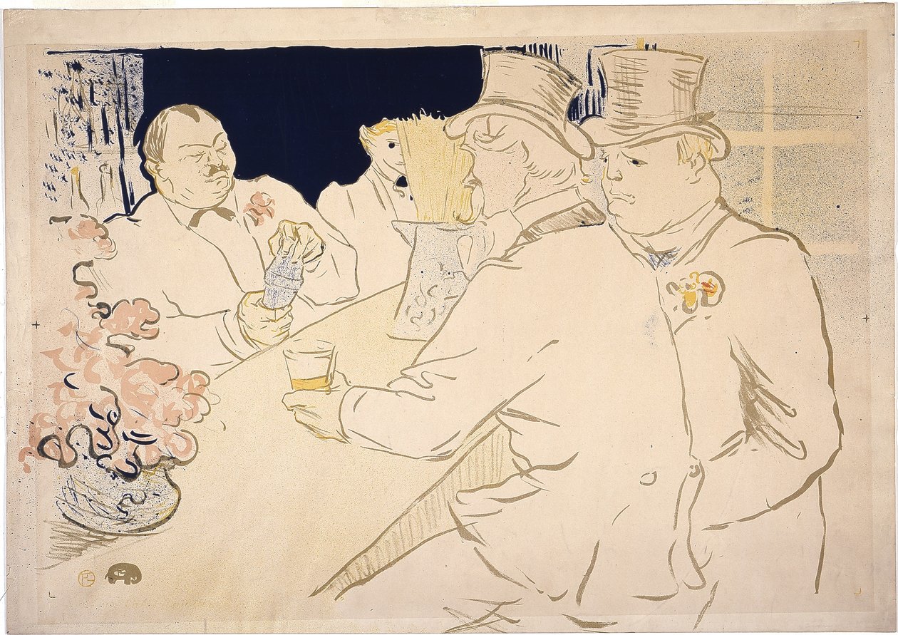 Irish And American Bar, Rue Royale, fra "The Chap Book" av Henri de Toulouse Lautrec