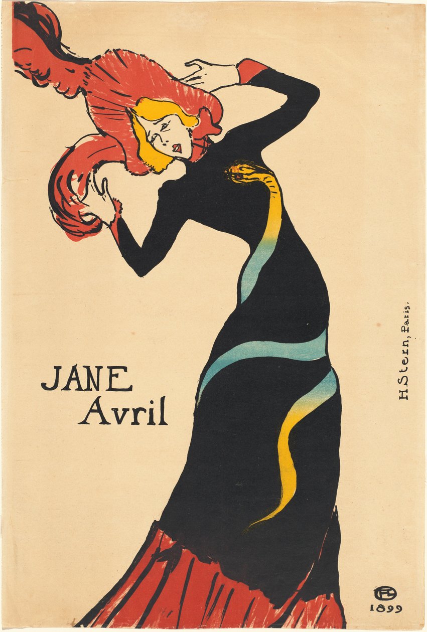 Jane Avril av Henri de Toulouse Lautrec