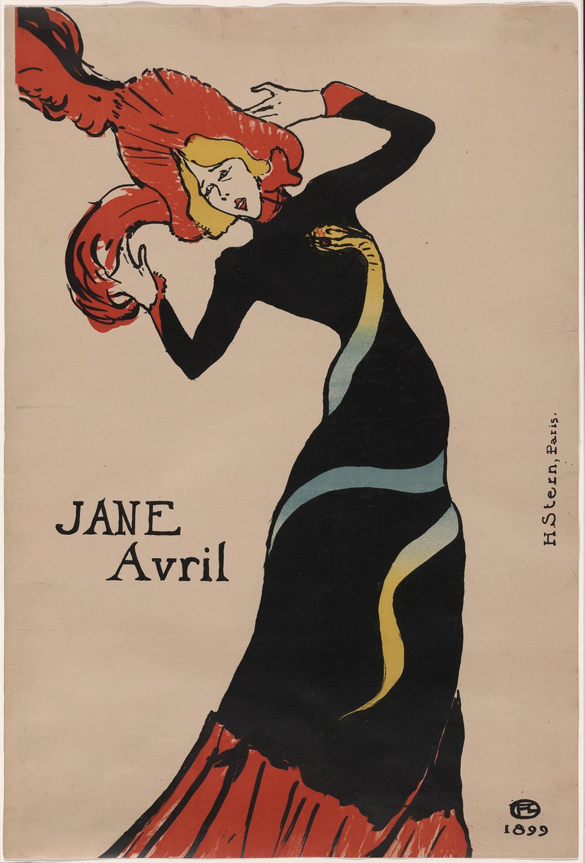 Jane Avril av Henri de Toulouse Lautrec