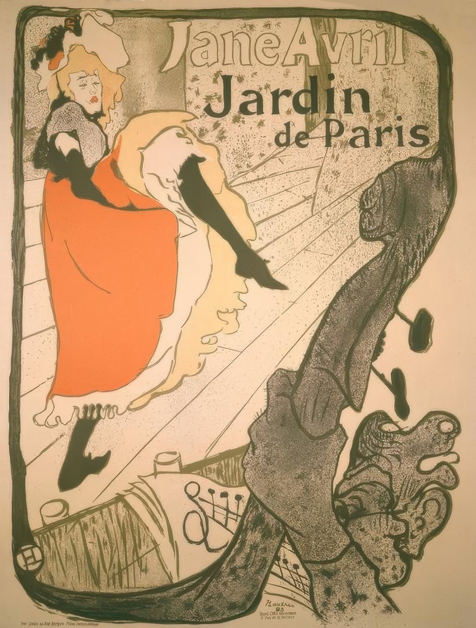 Jane Avril av Henri de Toulouse Lautrec
