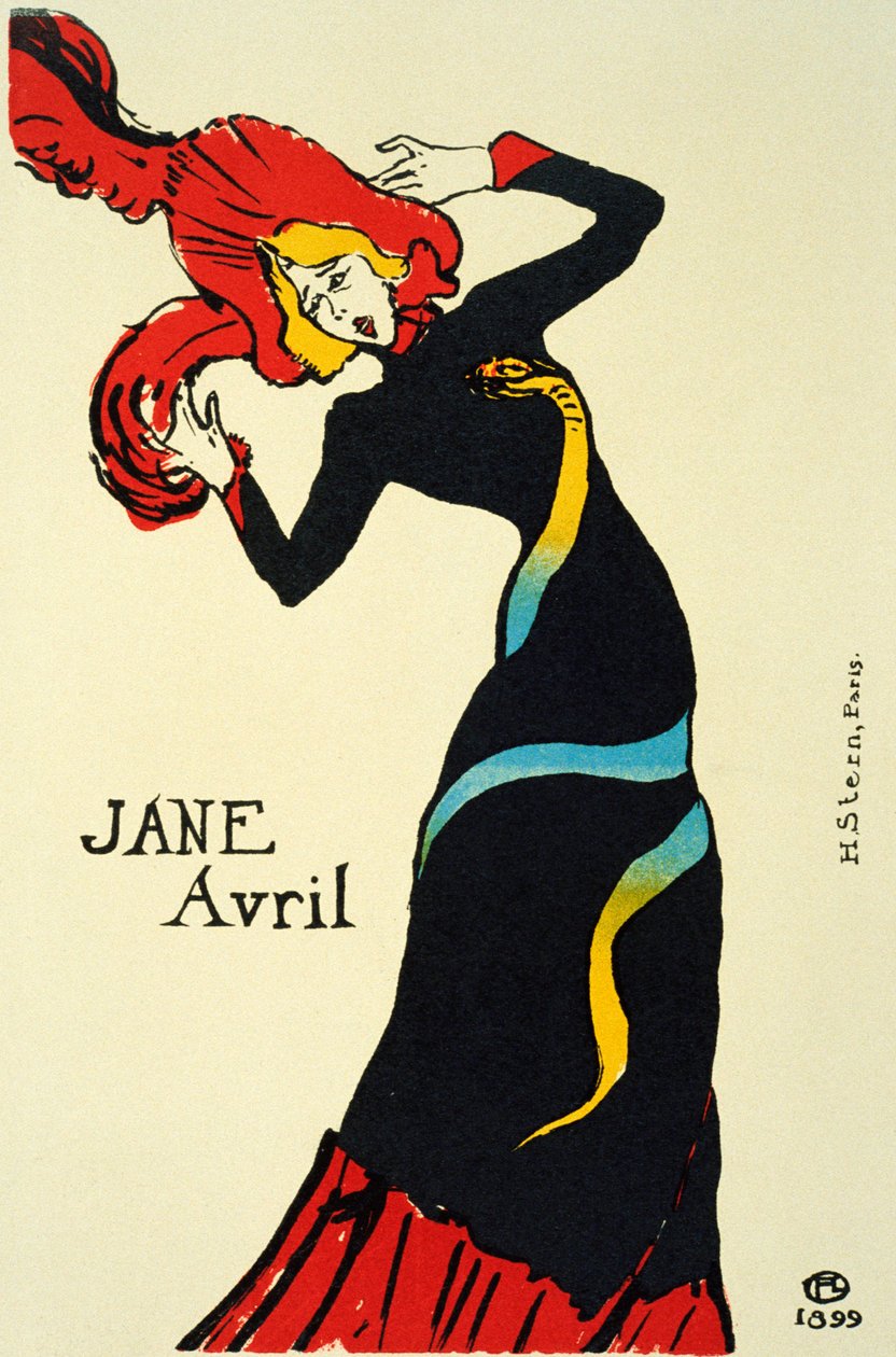 Jane Avril, 1899. av Henri de Toulouse Lautrec