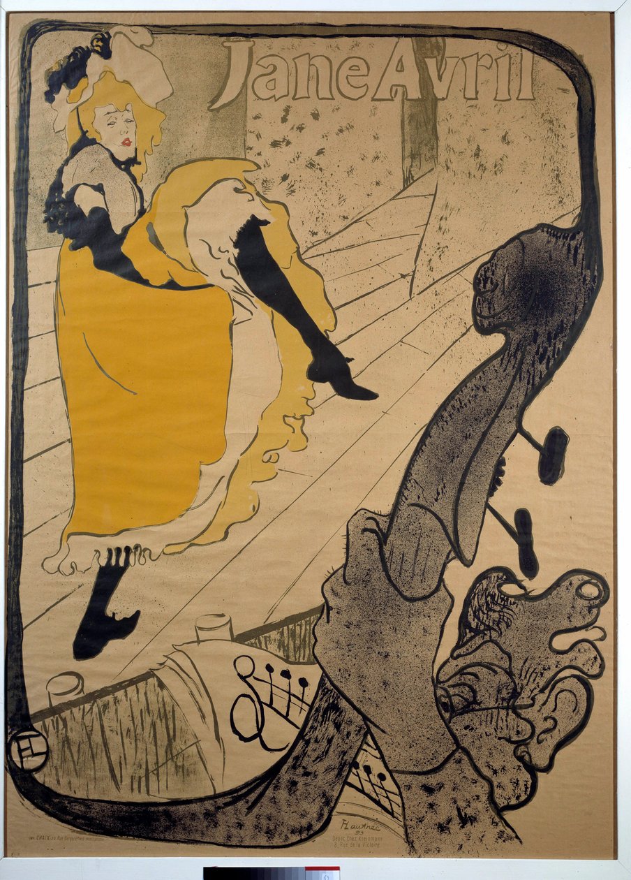 Jane Avril, i Paris hager Plakat av Henri de Toulouse-Lautrec (1864-1901). Størrelse 1,30 x 0,95. 1893. Albi, Toulouse Lautrec-museet av Henri de Toulouse Lautrec