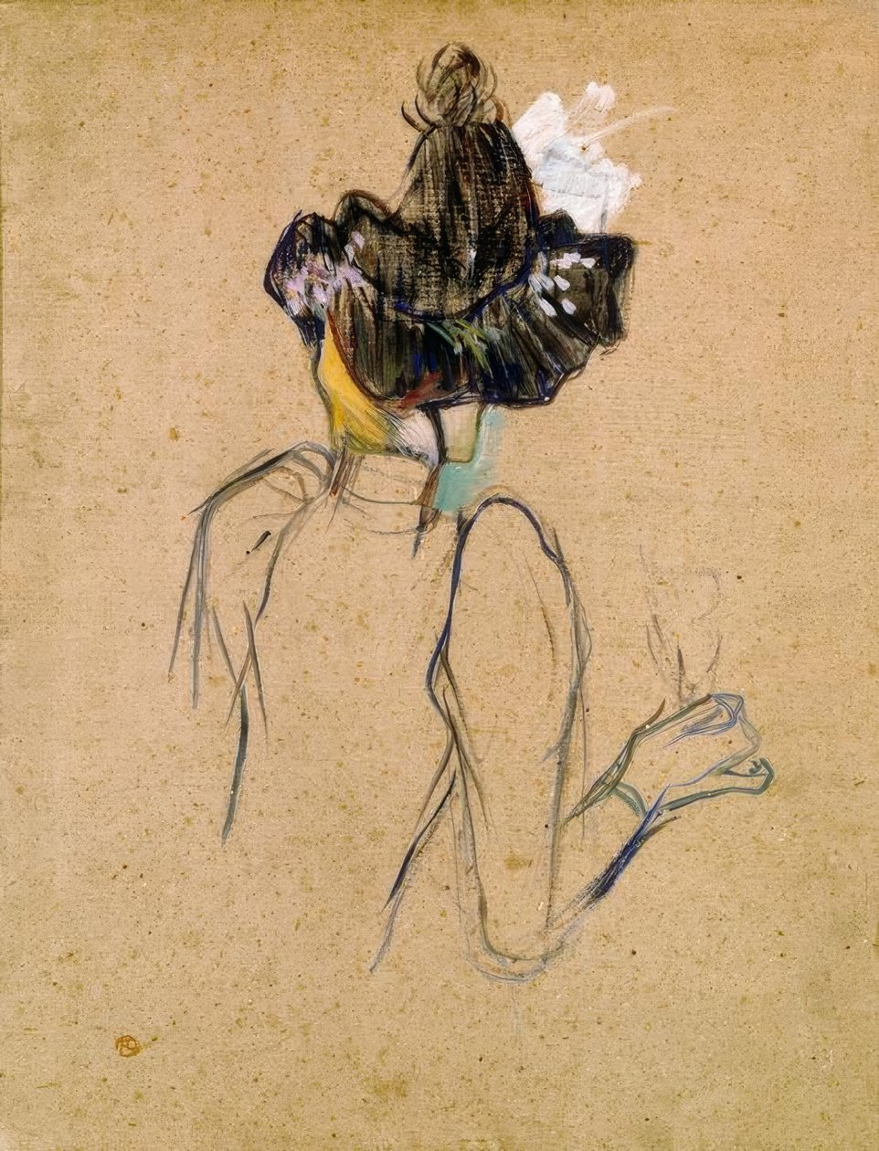 Jane Avril sett bakfra av Henri de Toulouse Lautrec