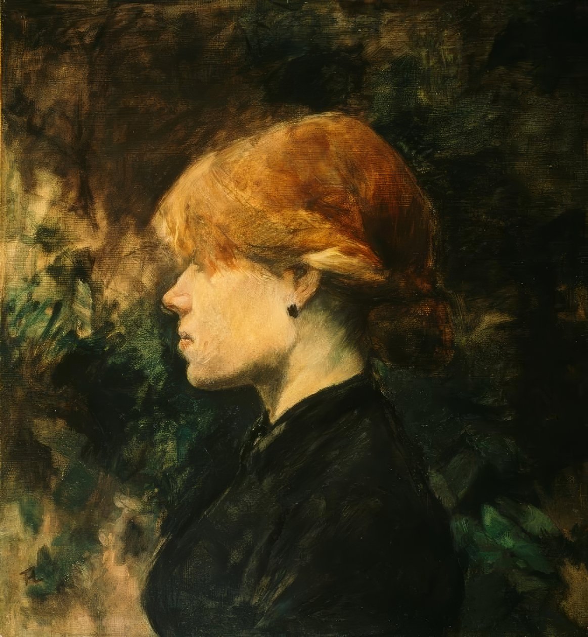 Ung kvinne med rødt hår (La rousse) av Henri de Toulouse Lautrec