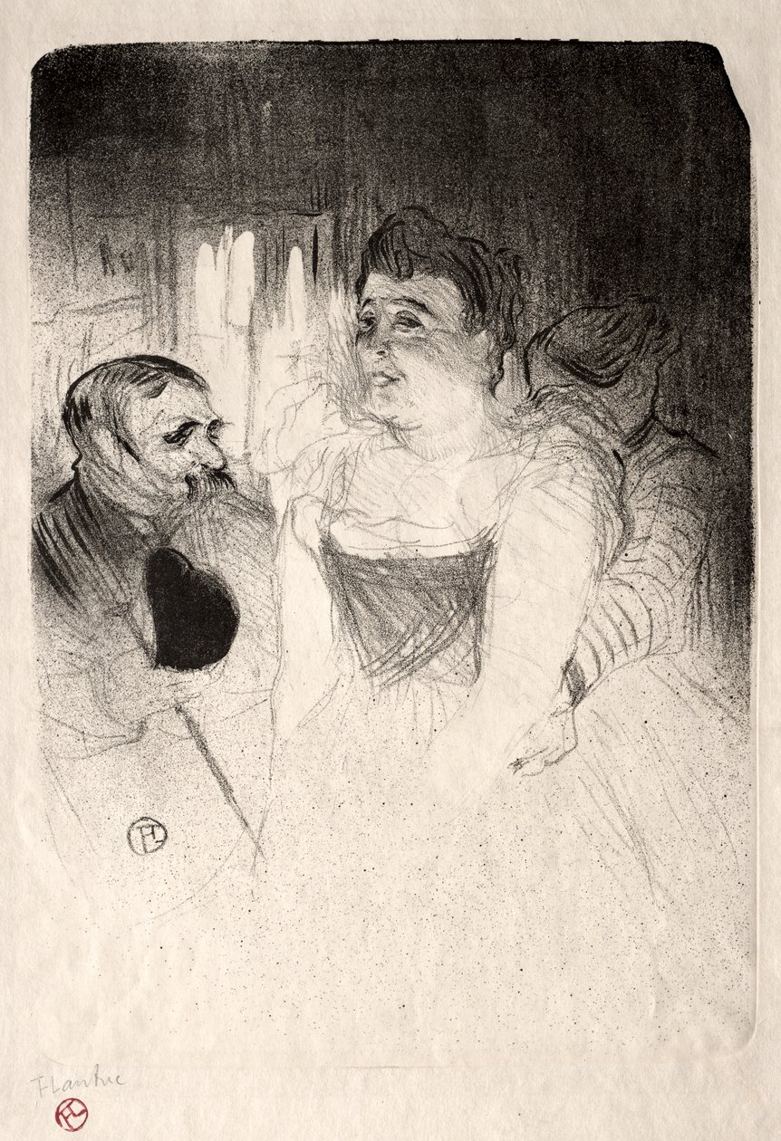 Judic in the Loge av Henri de Toulouse Lautrec