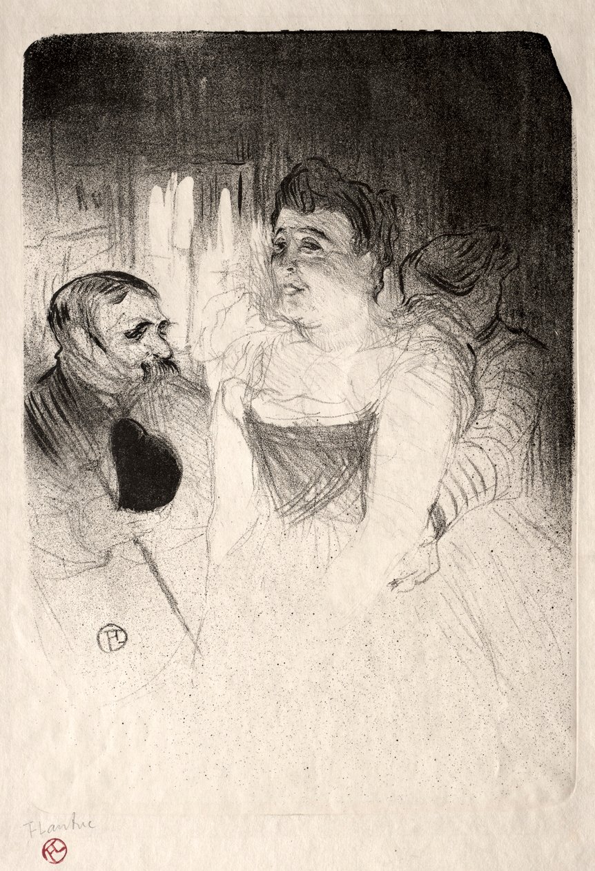 Judic in the Loge, 1894. av Henri de Toulouse Lautrec