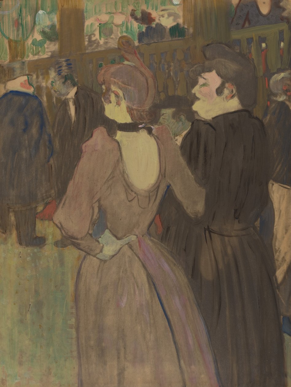 La Goulue og hennes søster av Henri de Toulouse Lautrec