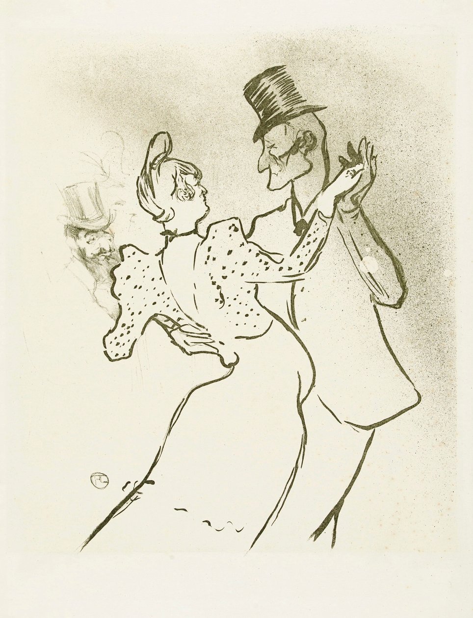 La Goulue og Valentin la Desossee. Plakat av Toulouse-Lautrec. av Henri de Toulouse Lautrec