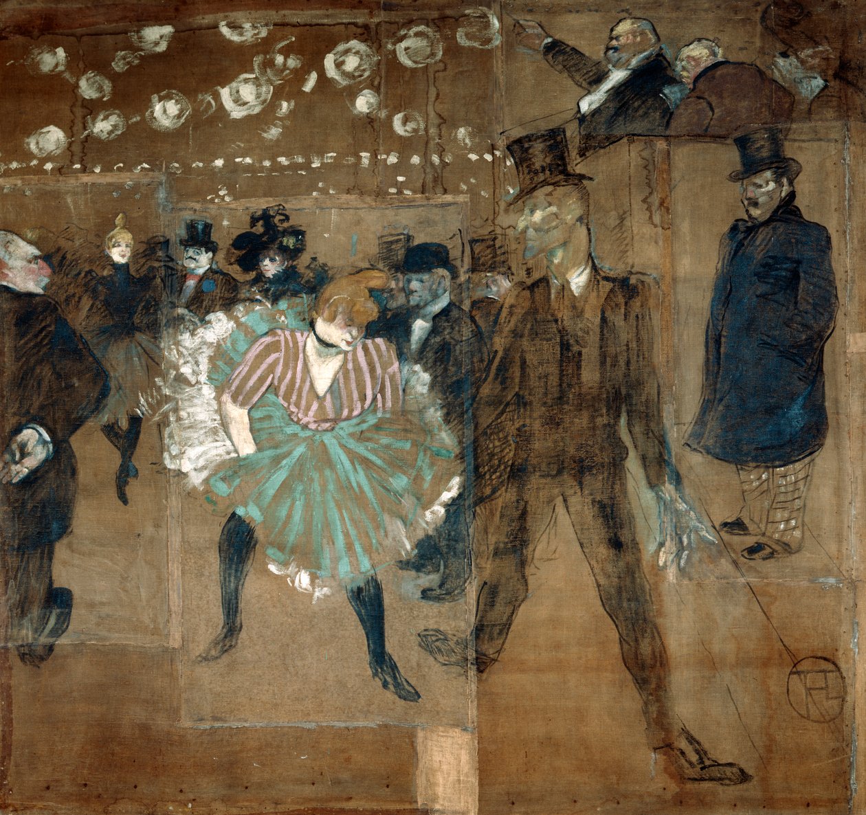 La Goulue og Valentin le desosse, 1895 av Henri de Toulouse Lautrec