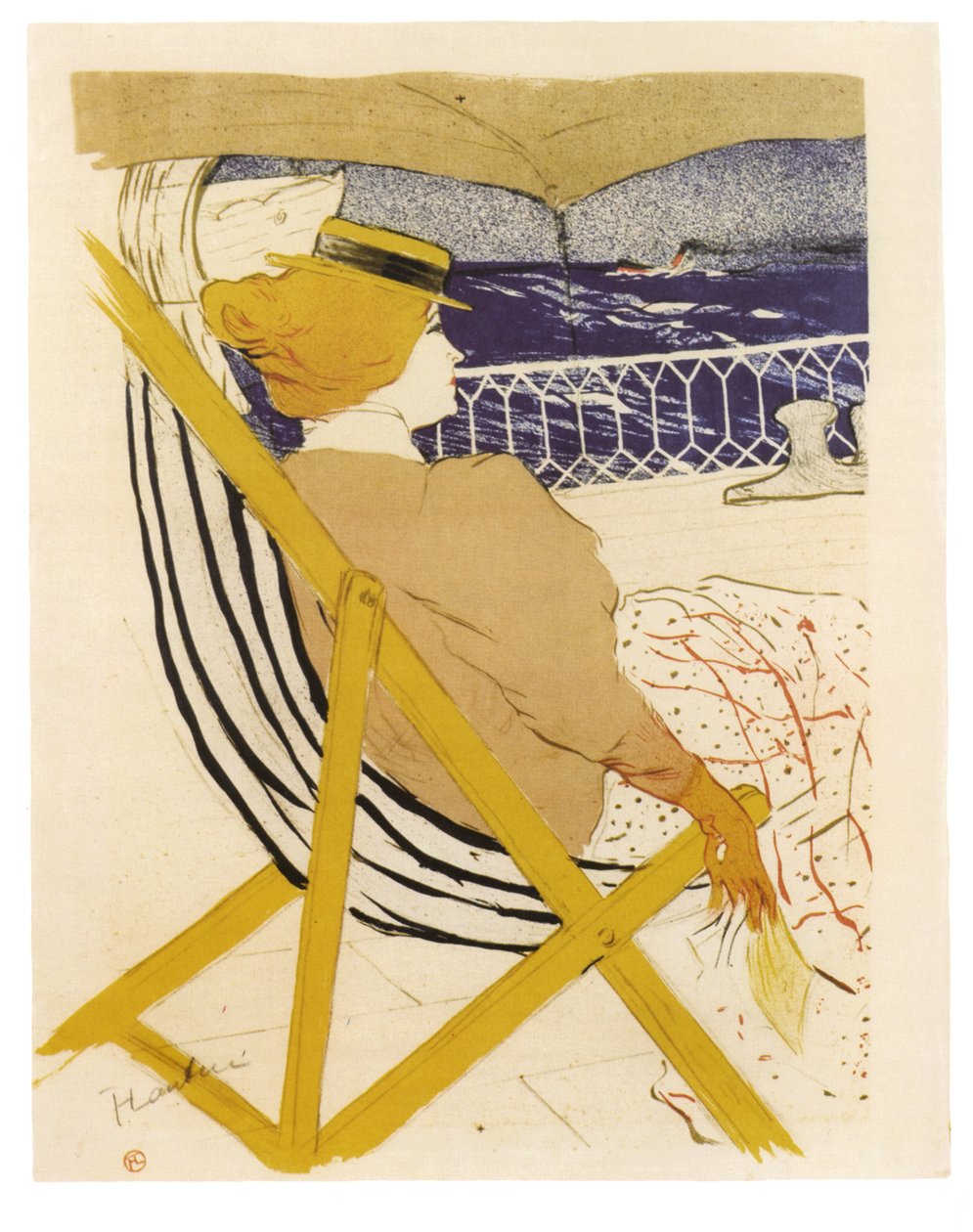 La Passagere du 54 eller Promenade en Yacht, 1895 av Henri de Toulouse Lautrec