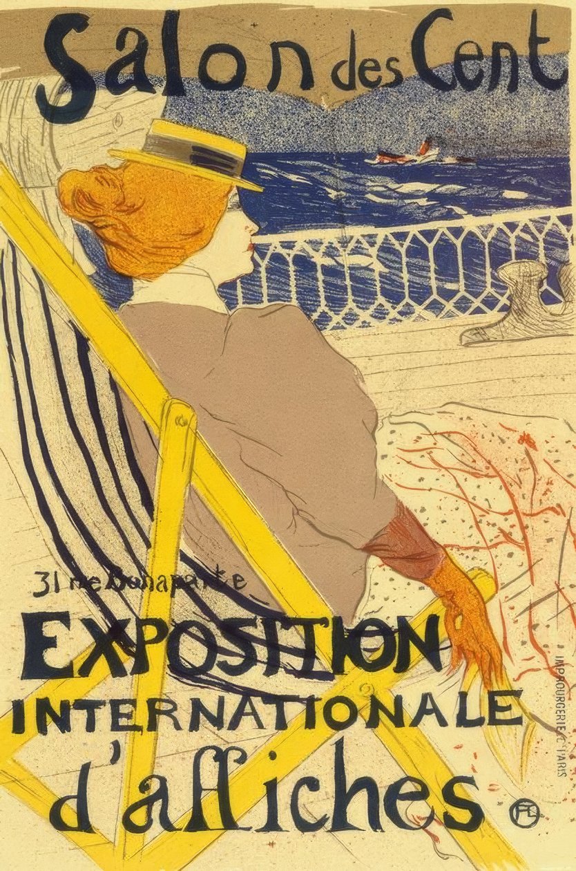 La Passagère du 54 eller Yacht Ride av Henri de Toulouse Lautrec