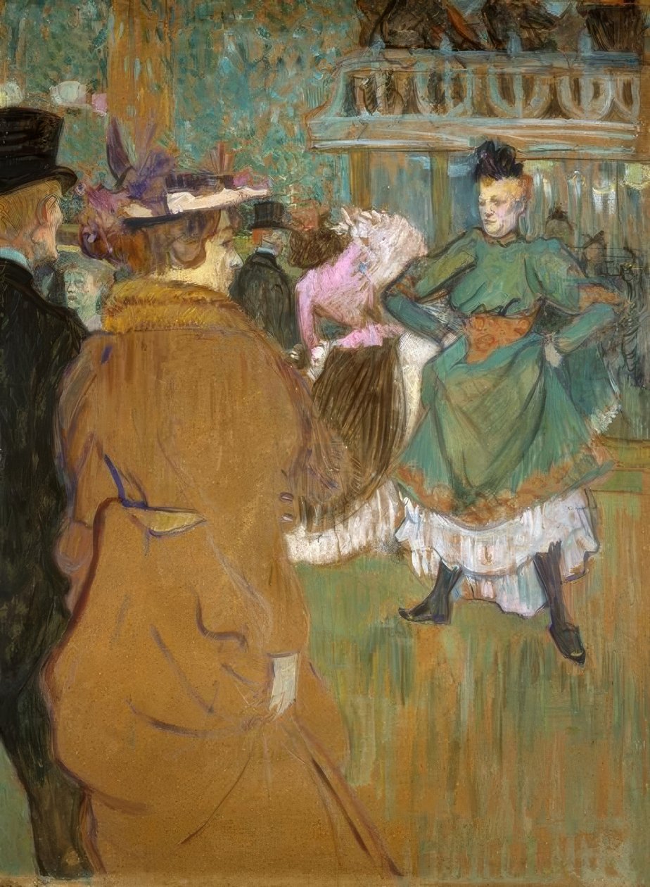 La Quadrille ved Moulin-Rouge av Henri de Toulouse Lautrec