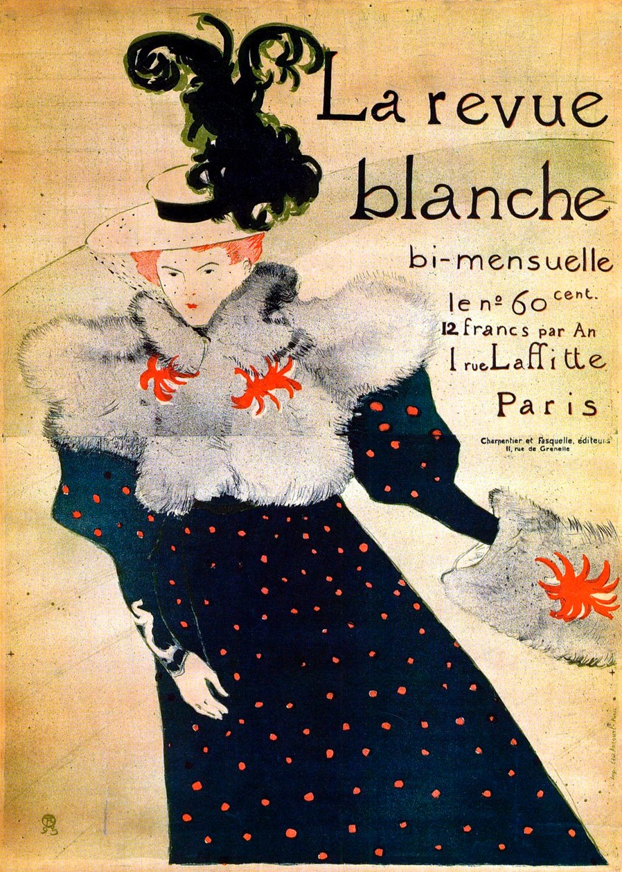 La Revue Blanche, c1800-tallet. av Henri de Toulouse Lautrec