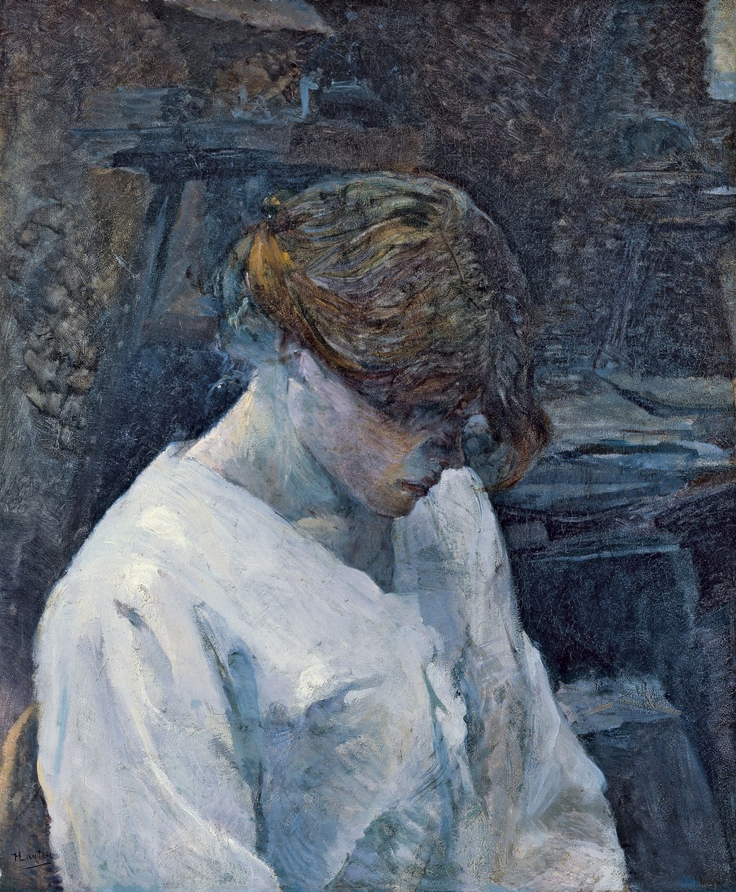 La Rousse i en hvit bluse, 1889 av Henri de Toulouse Lautrec